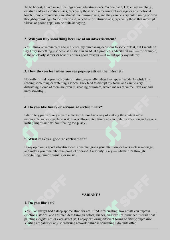 SPEAKING ANSWERS FINAL READY 2
