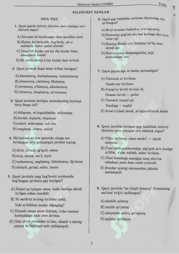 Matematika-Ona tili va adabiyoti 3