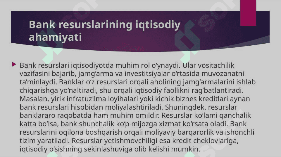 Bank resurslari va ularning tarkibi va tasnifi 4