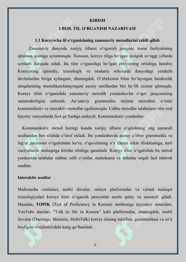 Koreys tilini o’rgatuvchi mobil ilovasini ishlab chiqish. 3