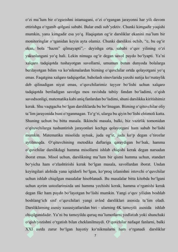 Umum  ta’lim  maktablarida  tarbiya  fani  darslikarining yaratilishi 7