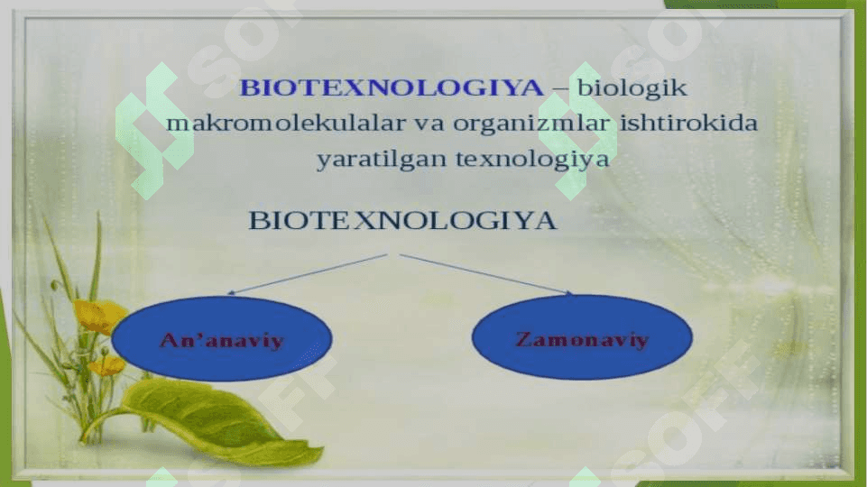 BIOTEXNOLOGIYA FANINING PREDMETI 3