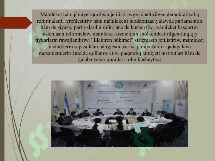 Háreketler strategiyası  jedel rawajlanıw hám jańalanıw modeli 30 bet slayd.pptx 6