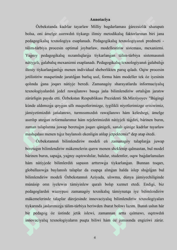 Bilim beriw procesinde modellestiriwdiń mazmunı hám áhmiyeti.doc 4