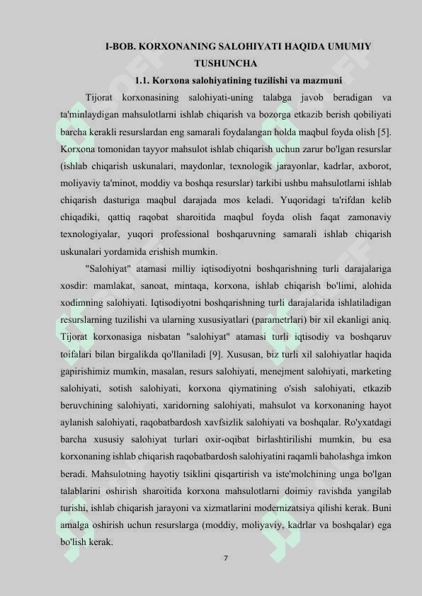Korxona salohiyati va uni baholash.docx kurs ishi 7