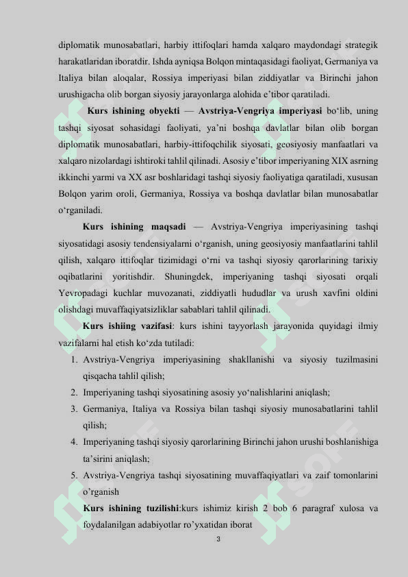 XIX asr ikkinchi yarimida Avstriya-Vengriya imperiyasining tashqi siyosati 3