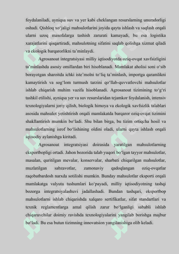 AGROSANOAT INTEGRATSIYASI 8