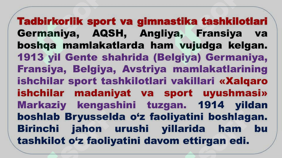 Eng yangi davrda jismoniy tarbiya va olimpiya harakati (XX asr boshlari - hozirgi davrgacha) 4
