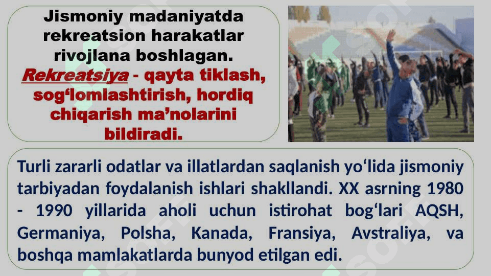 Eng yangi davrda jismoniy tarbiya va olimpiya harakati (XX asr boshlari - hozirgi davrgacha) 5