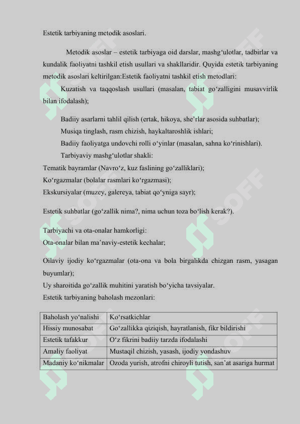 Maktabgacha ta’lim tashkilotlarida estetik tabiya. 6