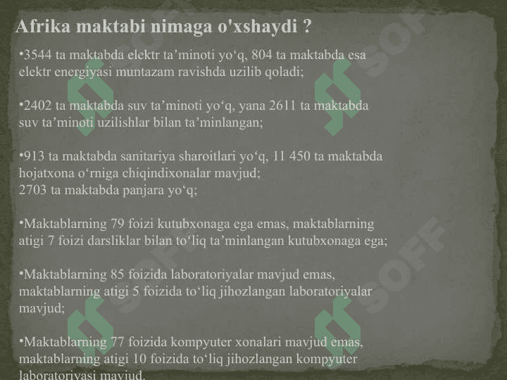 Afrika davlatlari talim muammolari 2