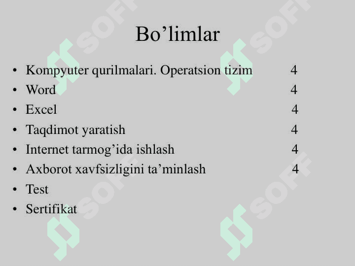 KOMPYUTER SAVODXONLIGI 2