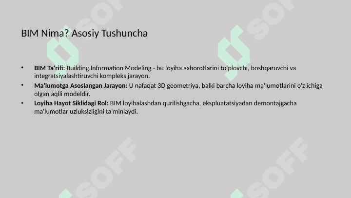 Bim texnologiyalari asosida muxandislik kamunimatsiyalarini loyihalash 5