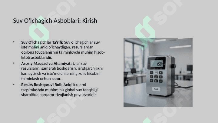 Suv oʻlchagich asboblari 3