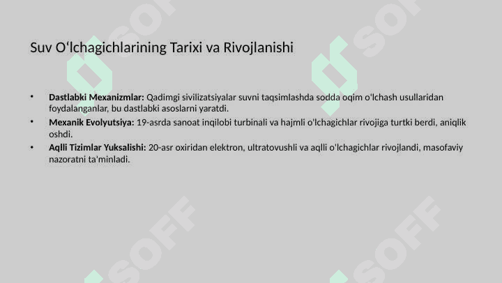 Suv oʻlchagich asboblari 4