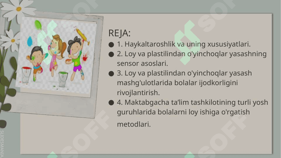Maktabgacha ta’lim tashkilotlarida loy mashg‘ulotlari 2