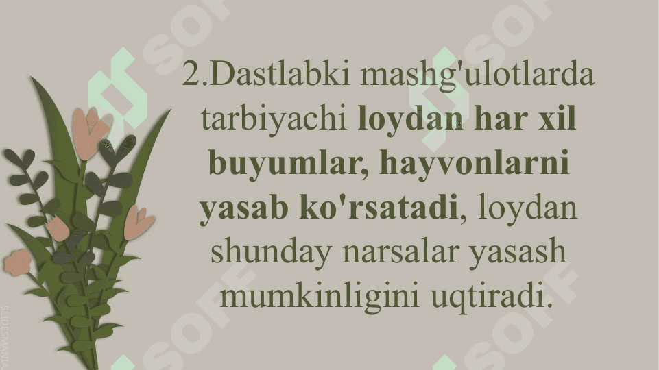 Maktabgacha ta’lim tashkilotlarida loy mashg‘ulotlari 6