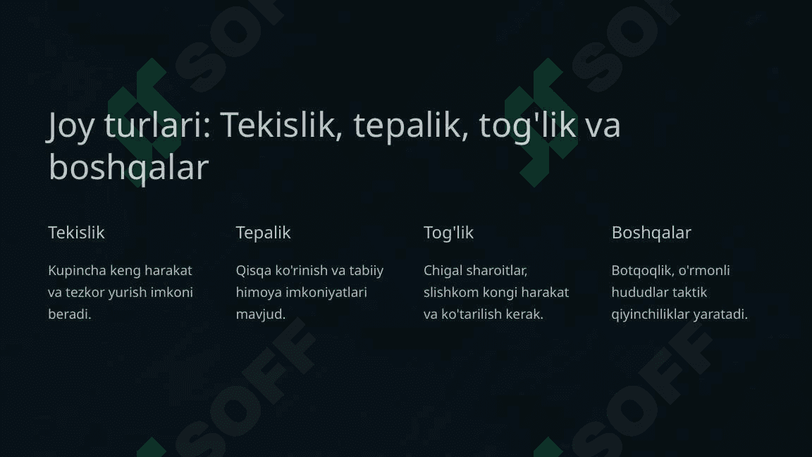 Joyning taktik xususiyatlari 3