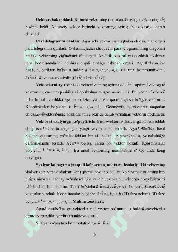 Vektor panjaralari 6