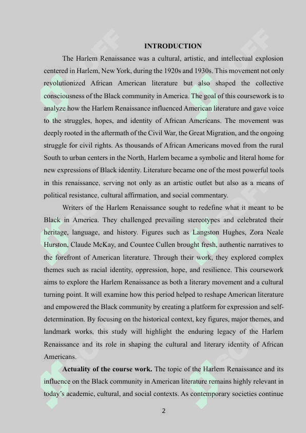THE HARLEM RENAISSANCE AND THE BLACK COMMUNITY IN AMERICAN LITERATURE 2