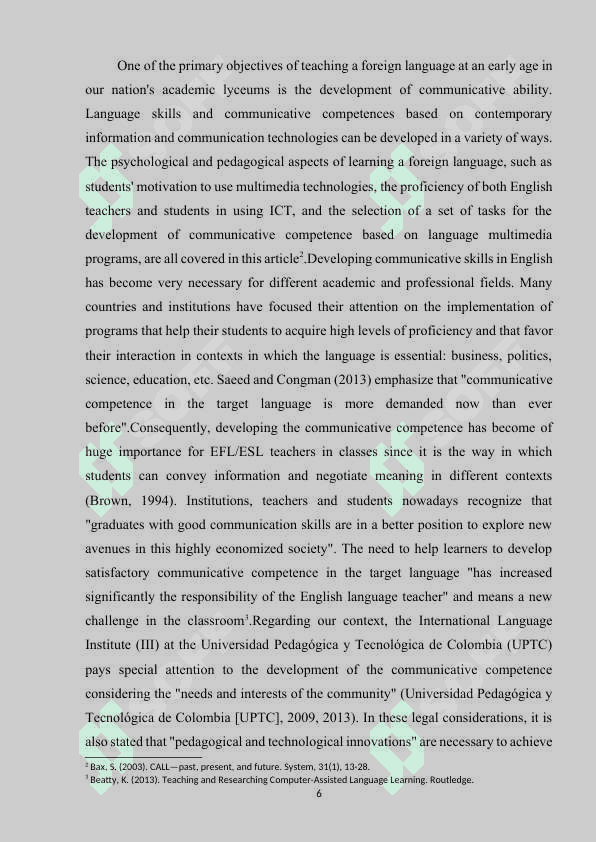 THE USE OF ICT IN THE FORMATION OF COMMUNICATIVE COMPTENCE 6