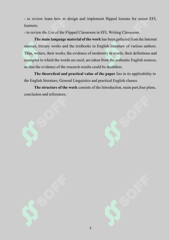 FLIPPING THE LESSON IN EFL AT SENIOR GRADES 5
