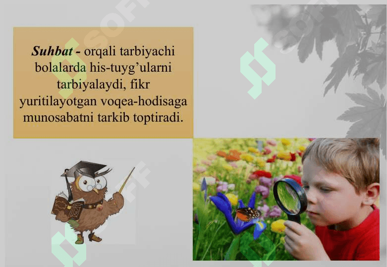 Suhbat turlari va uning mazmuni. Suratlar bilan o‘tkaziladigan  suhbatlar 4