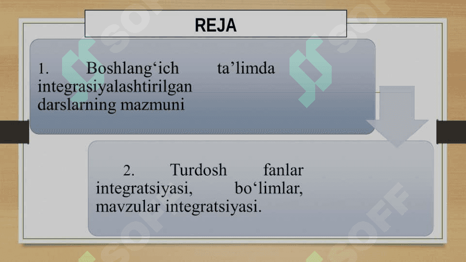Boshlang‘ich sinf darslarini integratsiyalash 2