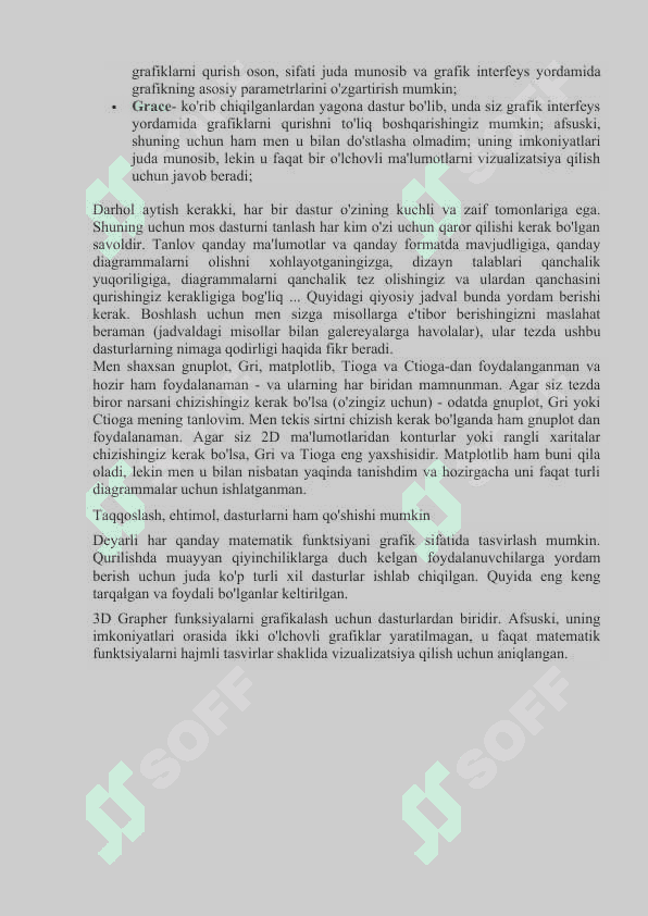 Matematik funksiyalar grafiklarini chizish 2