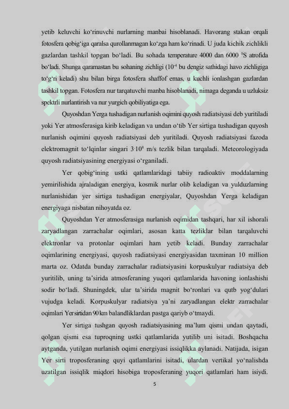 Quyosh radiatsiyasi 5