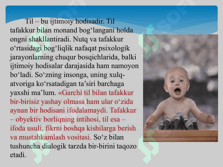 Muloqot va til. Og‘zaki kommunikatsiya (nutq). 2