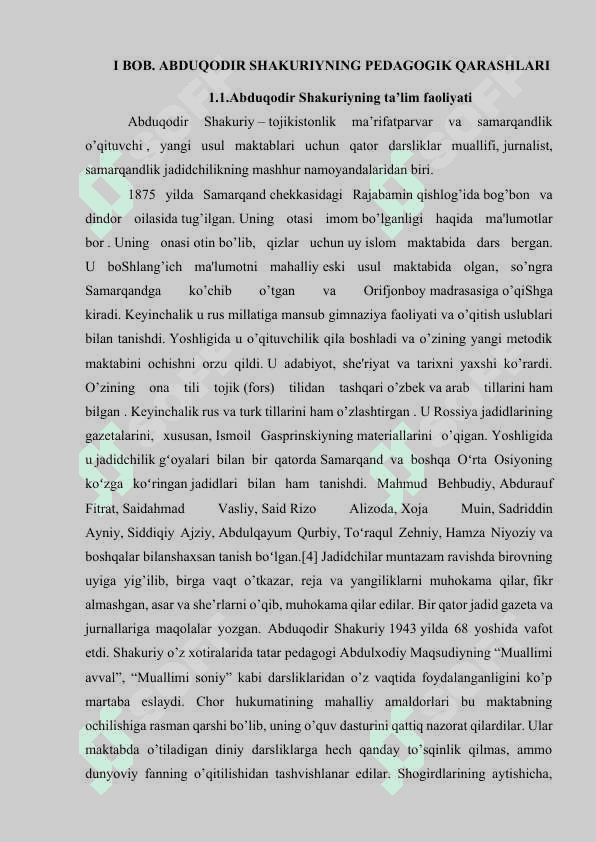 Abduqodir Shakuriyning ta’lim tarbiyani rivojlantirishda tutgan o’rni 5