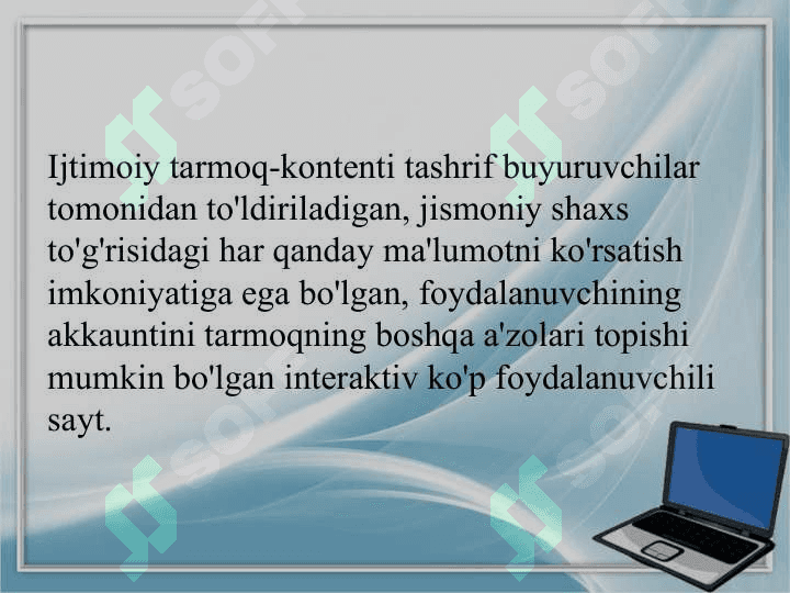 Ijtimoiy tarmoqlar 6