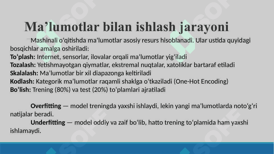 MASHINALI OʻQITISHNING CHIZIQLI REGRESSIYA USULLARI 4