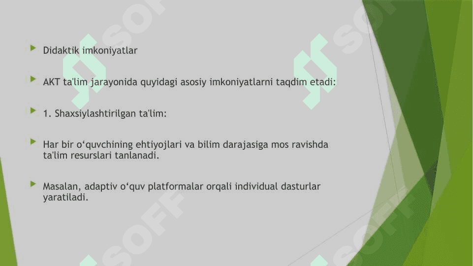 Zamonaviy axborot –kommunikatsiyasi texnologiyalari va ularning didaktik imkoniyatlari 6