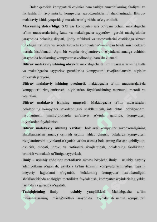 Maktabgacha ta’lim muassasalarida kompyuterli rivojlantiruvchi o‘yinlardan foydalanish  metodikasi 3