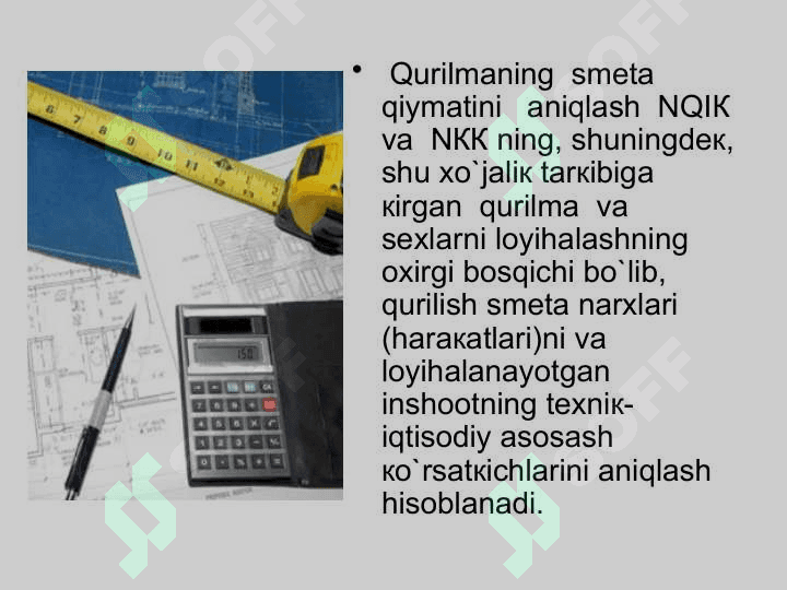 Qurilish smeta qiymatini aniqlash yo`llari 3