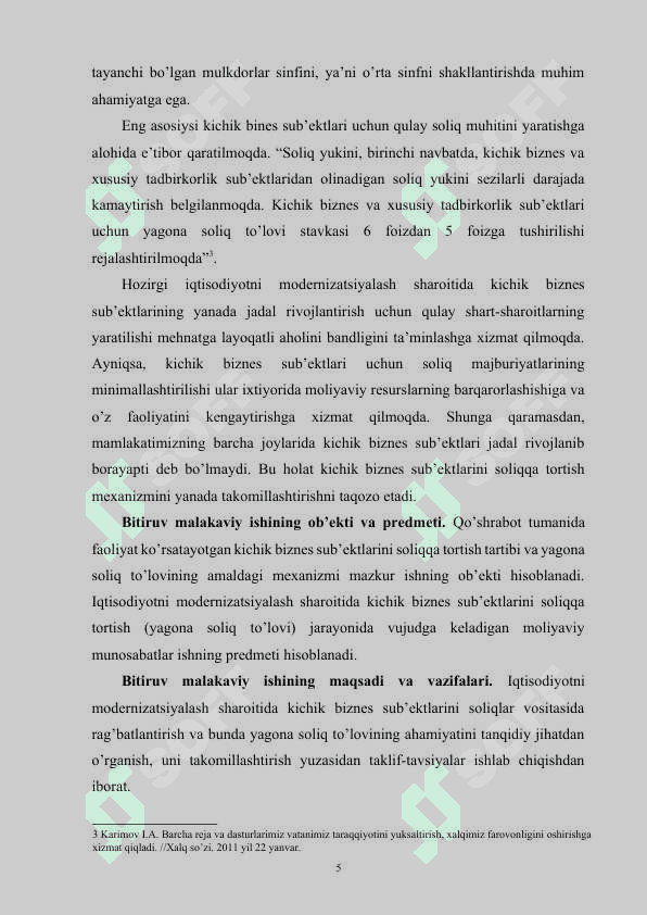Kichik biznesni rivojlantirishda yagona soliq to’lovining ahamiyati 4