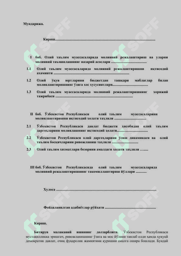 Олий таълим муассасаларида молиявий режалаштириш масалалари 2