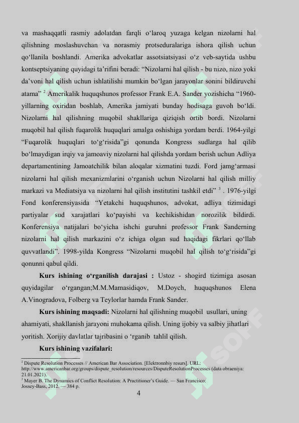 Nizolarni bartaraf etish mexanizmlari 4