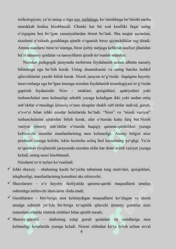 Nizolarni bartaraf etish mexanizmlari 6