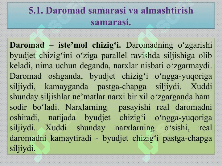 Daromad va almashtirish samarasi 4