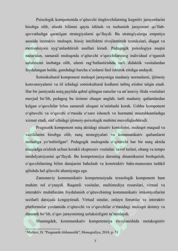 O’qituvchining kommunikativ qobiliyatini shakllantirish 7