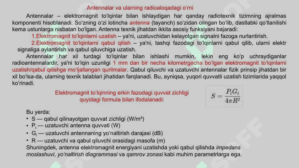 Antennalar va antennali komplekslar 2