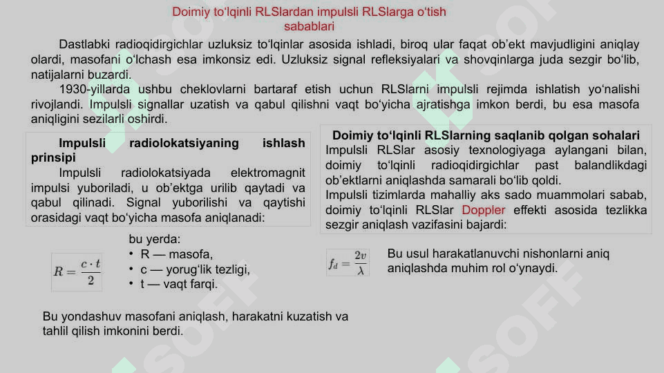 Radiolokatsiya, radionavigatsiya 6