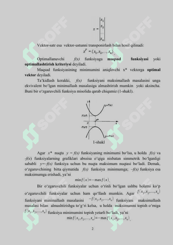 OPTIMALLASHTIRISH USULLARI 2