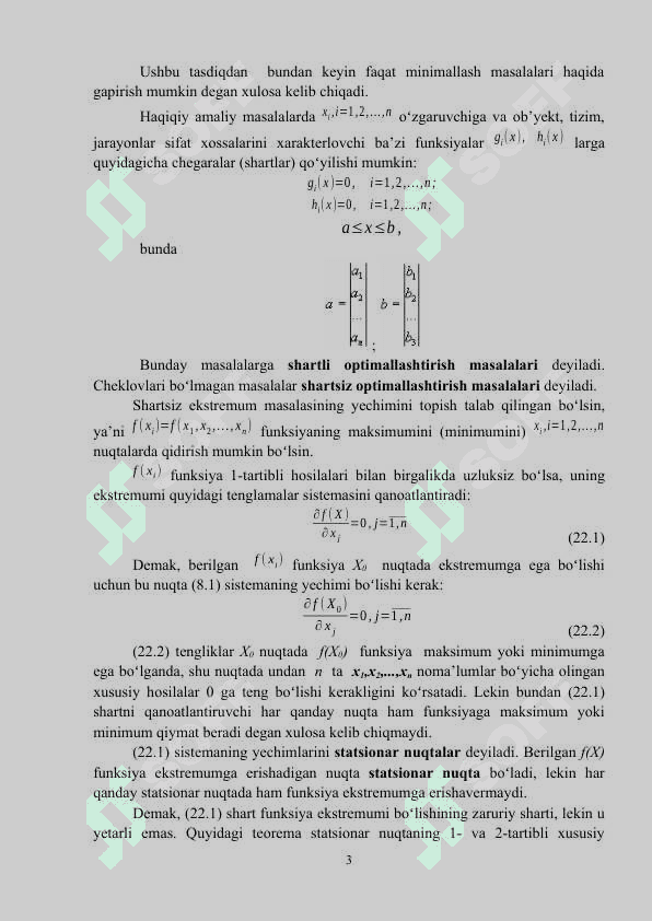 OPTIMALLASHTIRISH USULLARI 3