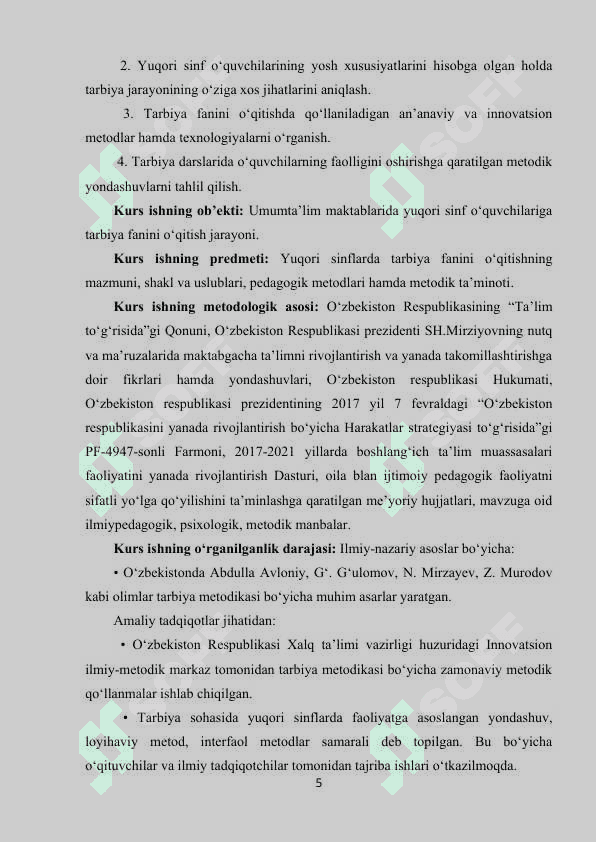 Umumta’lim maktablarida yuqori sinflarda tarbiya fanini o‘qitish metodikasi 5