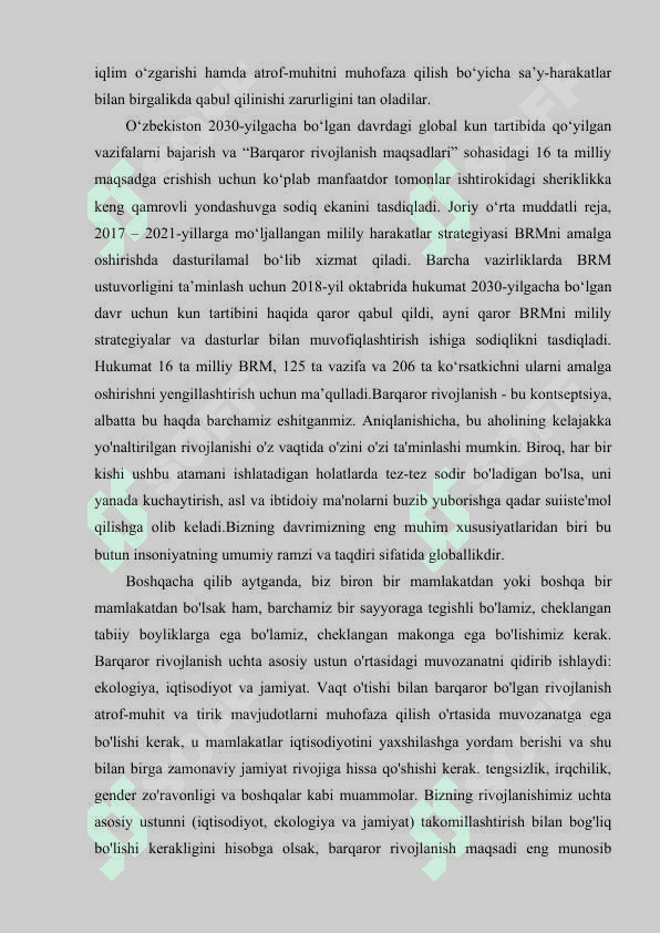 Ekologik samaradorlik va barqaror rivojlanish 4