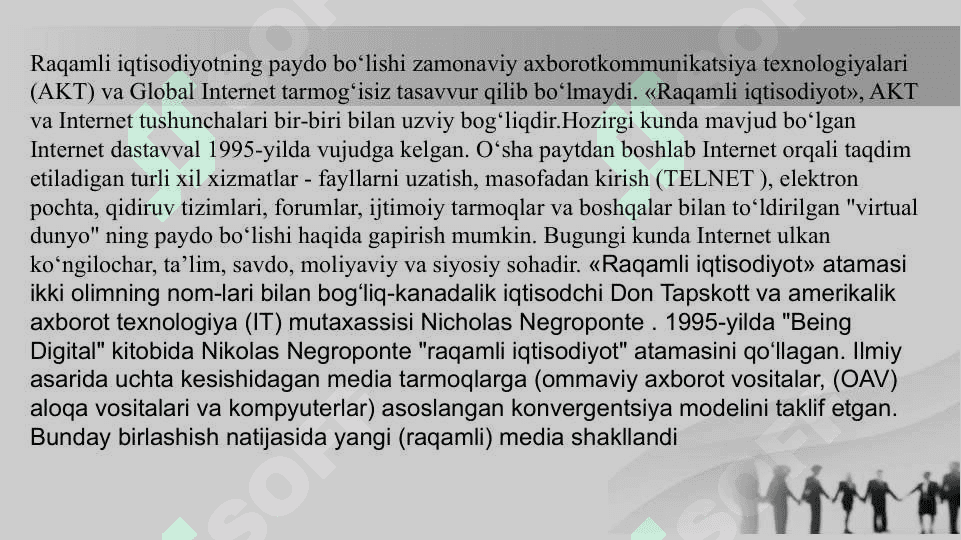Raqamli Iqtisodiyotning rivojlantirishning zamonaviy konsepsiyalari 3